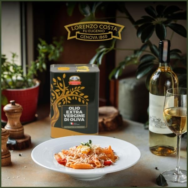 LORENZO COSTA FU EUGENIO Olio Extravergine di oliva 100% italiano | Latta 3L | Olio di oliva extravergine italiano filtrato | Estratto a freddo