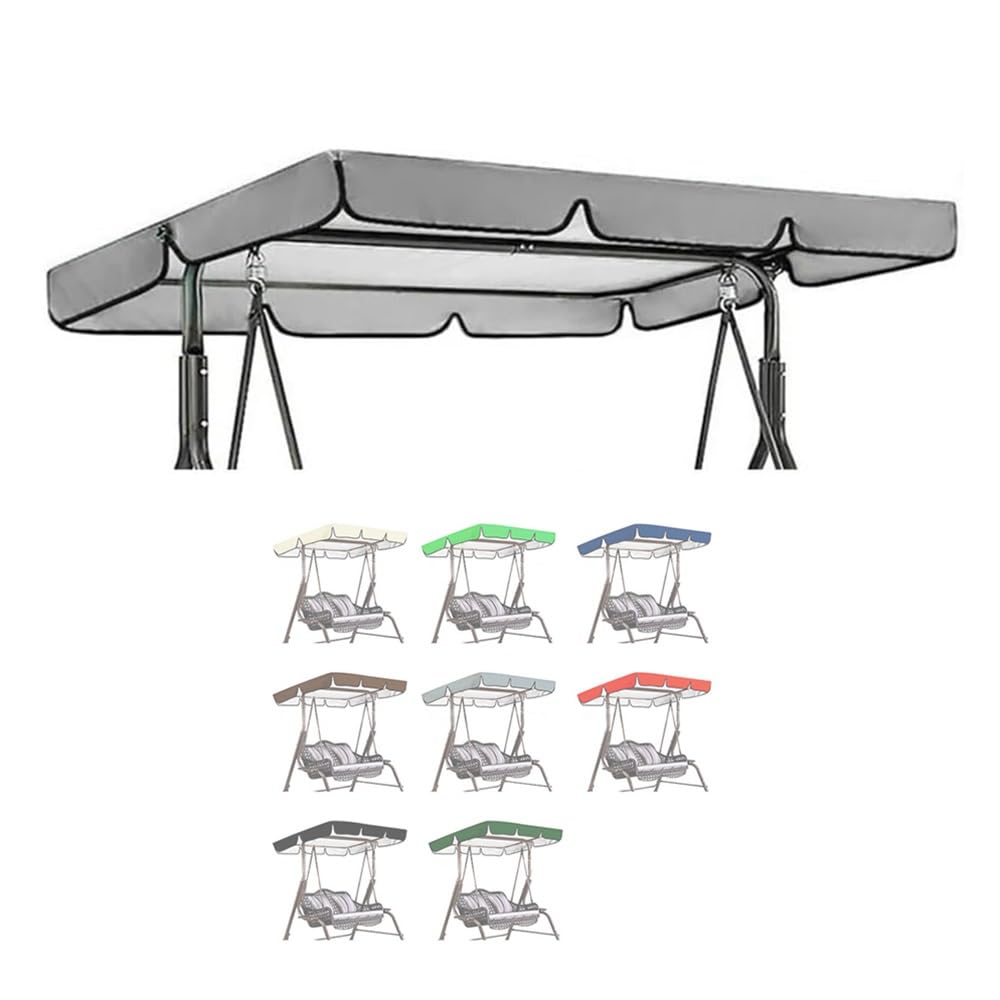 Toldo de repuesto con protección UV para columpio de 190x132cm lona impermeable gris