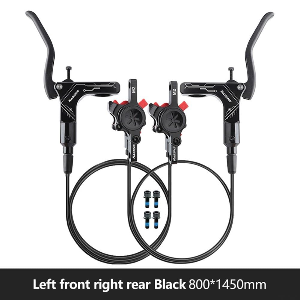 Freno a disco idraulico per mountain bike, doppio pistone, in lega di alluminio, 160 mm, 180 mm, 203 mm, compatibile con controllo anteriore e posteriore, sinistro, destro, nero, rosso