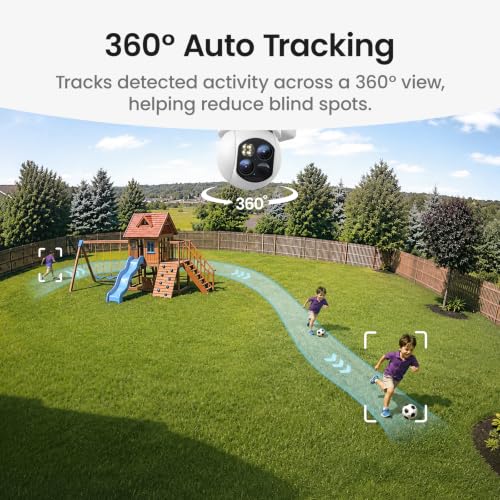 aosu T2 Dual-Lens 3K Telephoto 360° PTZ Wireless Outdoor Security Camera - image 5