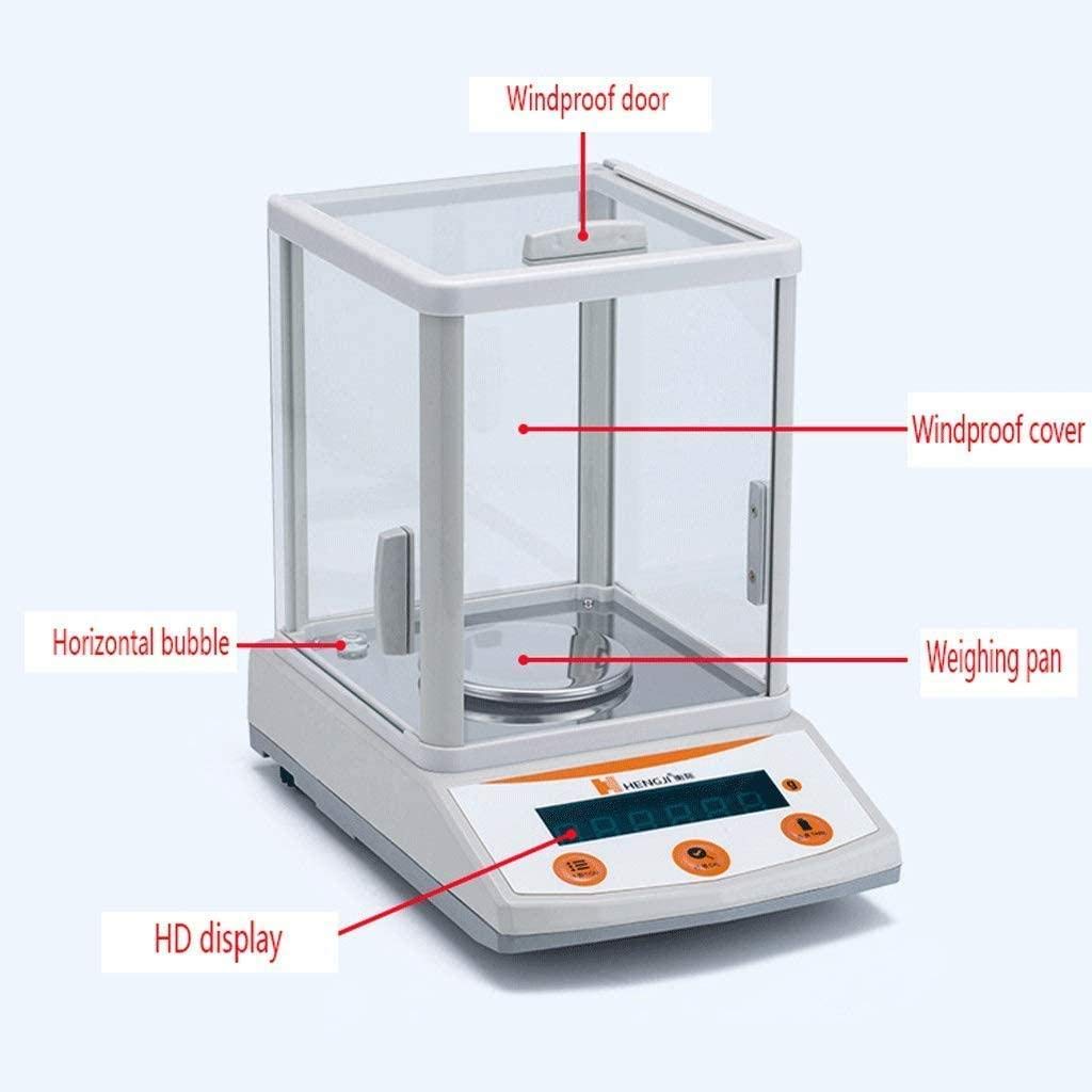 Analytische Elektronische Waage Für Hochpräzises Labor,0,001g Laborwaage Mit Windschutzscheibe, LCD-bildschirmen Für Präzisionsmessungen,0.001g/300g
