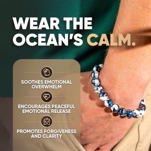Conscious Items Healing & Calm Natural Stone Bracelets for Women & Men, Healing Crystal Bracelet for Stress, Inner Peace & Emotional Balance2