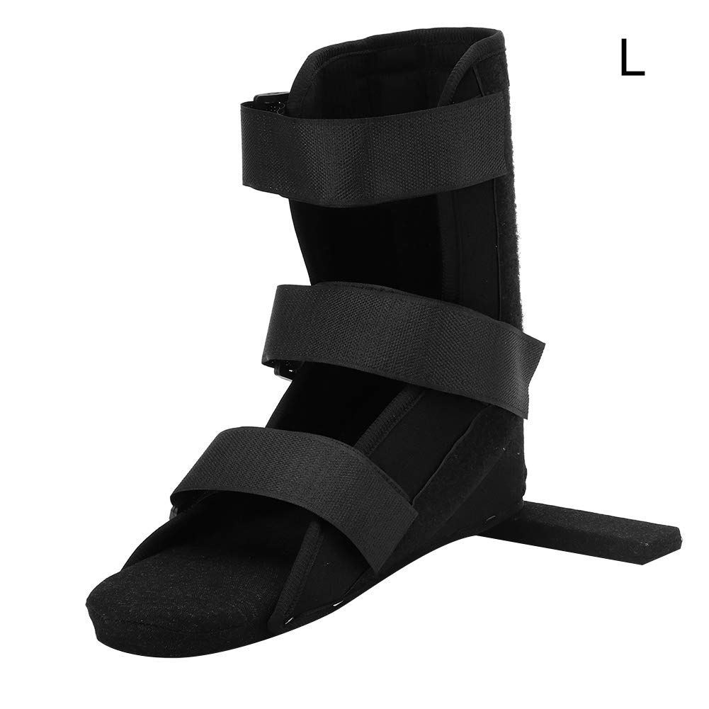 Bota para Caminar para Pie Roto, Bota Profesional para Fractura de Pie Corrección de Tobillo Esguince de Articulación Soporte Fijo Negro (L)