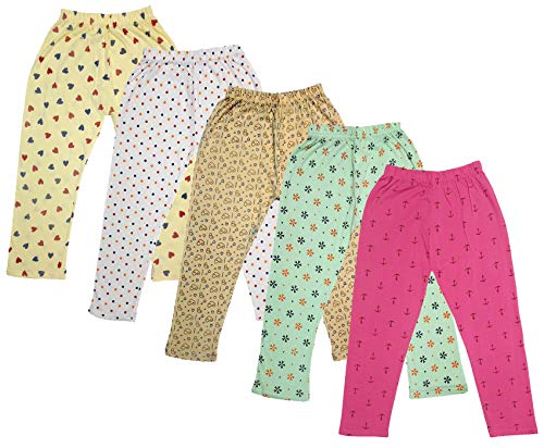 Image of IndiWeaves Girl's Regular Fit Cotton Capri (71800-142143144145147-IW-N-P5-32 Magenta, Green, Beige, White, Yellow 12 Years-14 Years)