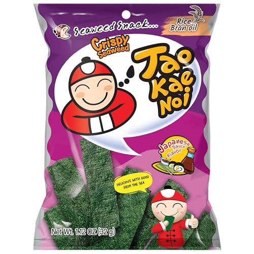 Tao Kae Noi Crispy Seaweed Snack Japanese Sauce, knuspriger Algensnack japanischer Art, 32 g