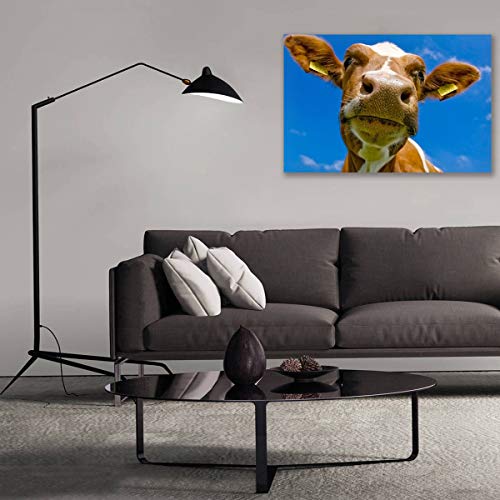 Tableau mural sur toile de vaches pour salon rustique et moderne - 3