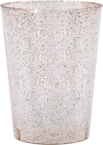 Lillian Collection 33621 Vaso de plástico, 296 ml (10 onzas) | Brillo de oro rosa | Paquete de 20 vasos Cover