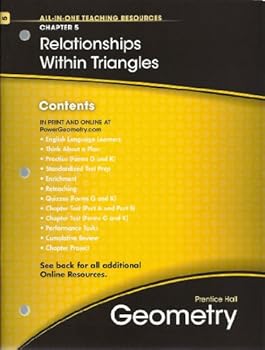 Paperback Relationships Within Triangles, Chapter 5, Geometry, All-in-One Teaching Resources Book