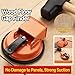 Floor Gap Fixer Tool with Dual 45° Striking Surfaces - Heavy Duty Suction Cup Flooring Repair Kit for Vinyl Plank, Laminate, and Engineered Wood (Orange Tool)