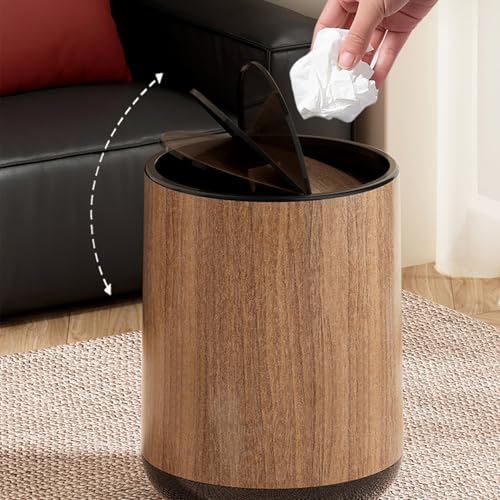 Cubo de basura para baño de 15L con tapa abatible y contenedor interior oculto 6