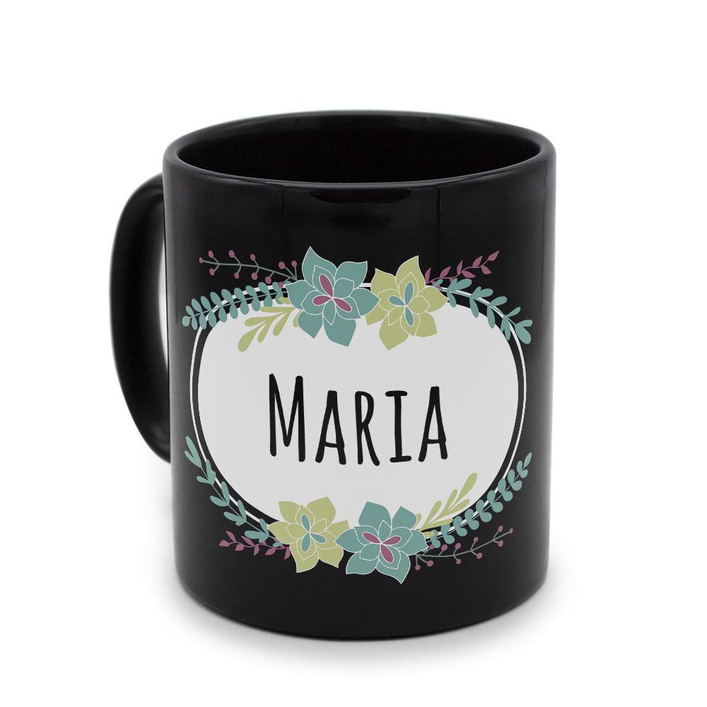 Personalisiert Tasse Mit Namen Maria – Blaue Henkel, 325 Ml – Spülmaschinenfester Kaffeebecher Mit Positiven Eigenschaften