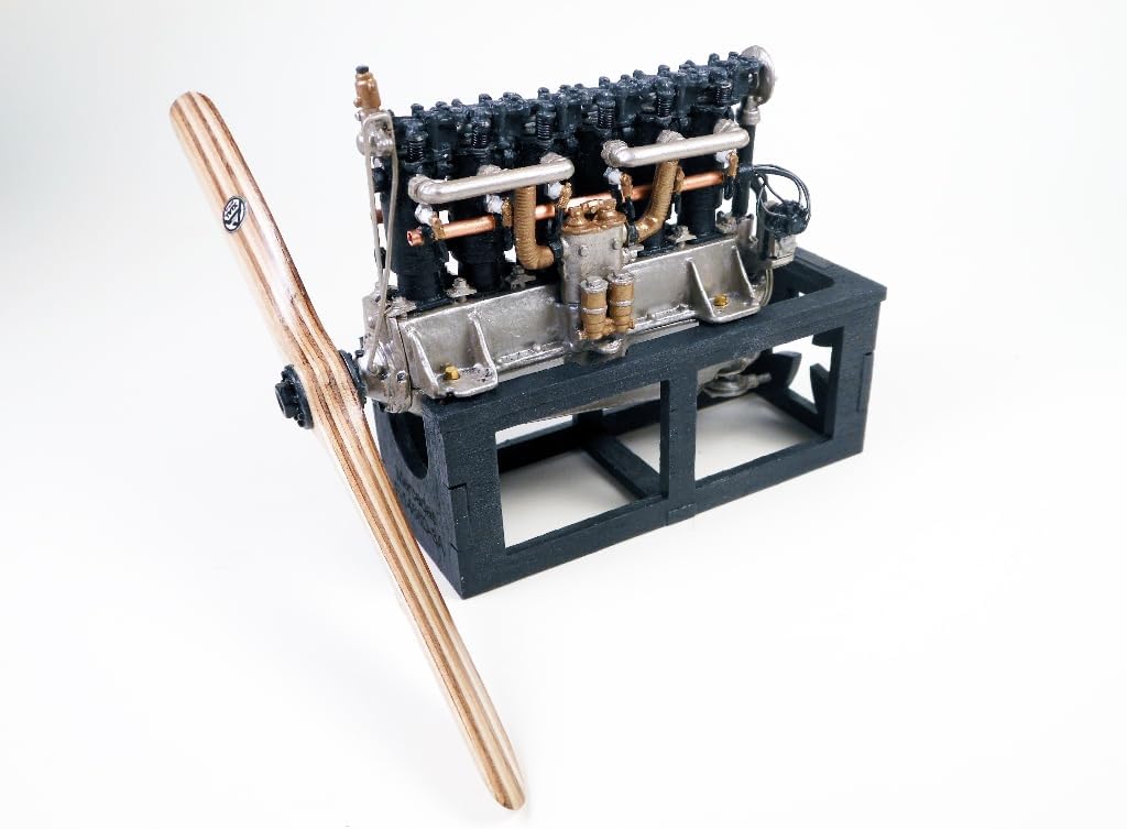 Model Airways Mercedes D.III Aircraft Engine 1:16 Scale Model Kit – Historic WWI Red Baron Inline Engine Replica – Metal & Wood Construction – Intermediate Skill Level