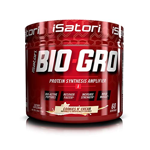 iSatori Bio-GRO Protein Synthesis Amplifier - Build Lean Muscle, Speed Recovery and Increase Strength - Bio-Active Proline-Rich Peptides Post Workout Muscle Builder - Cookies N' Cream - (60 Servings) iSatori Bio-GRO Protein Synthesis Amplifier - Build Lean Muscle, Speed Recovery and Increase Strength - Bio-Active Proline-Rich Peptides Post Workout Muscle Builder - Cookies N' Cream - (60 Servings)
