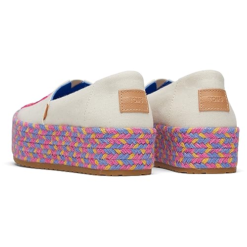 Image of TOMS Women's Valencia Denim Plaform Espadrille Flat Platform