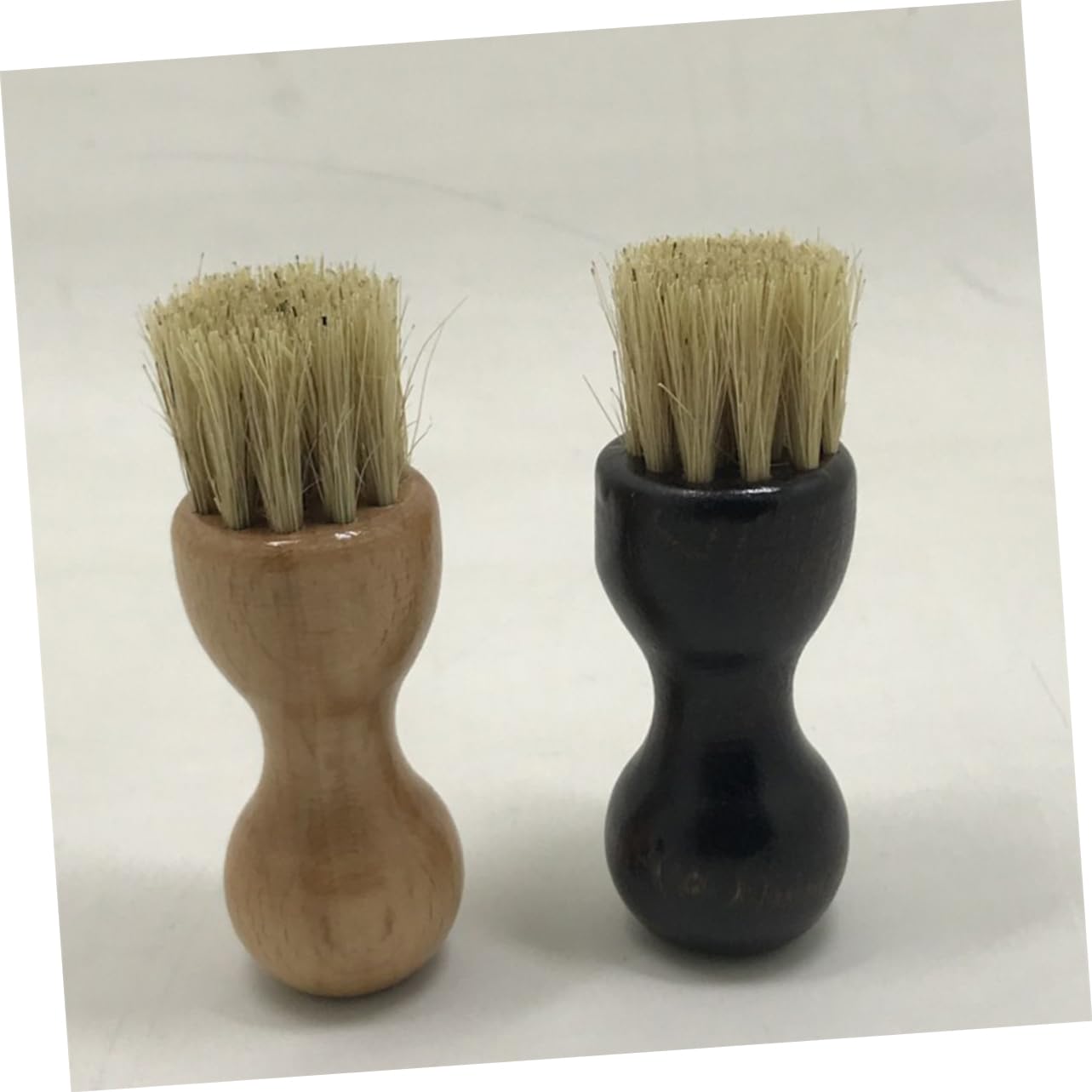 minkissy 2 Uds Cepillo para Brillo De Botas Cepillo para Zapatos De Pelo De Caballo para Botas De Gamuza Aplicadores De Zapatos para Lavar De Zapatillas