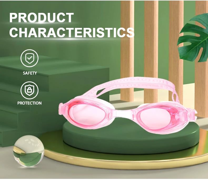 THE MORNING PLAY Premium Girls Swimming Kit with Swimming Costume Swimming Goggles Swim Ring Swimming Cap Ear Plug and Nose Plug (10-11 Years) Multicolour 2