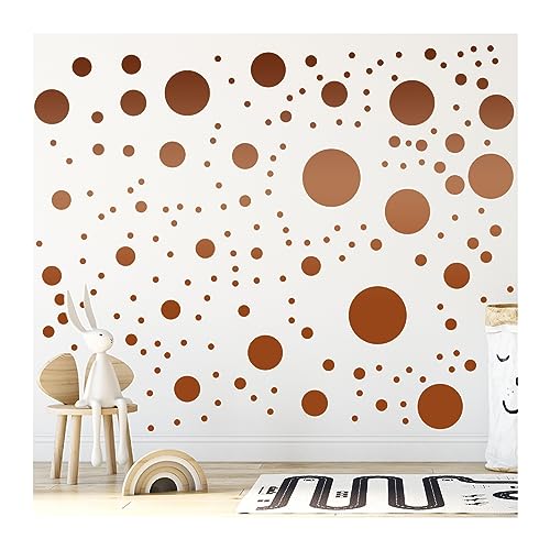 StickerDeen 500+ Assorted Polka Dot Circle Wall Stickers for Kids Bedroom Living Room Classroom