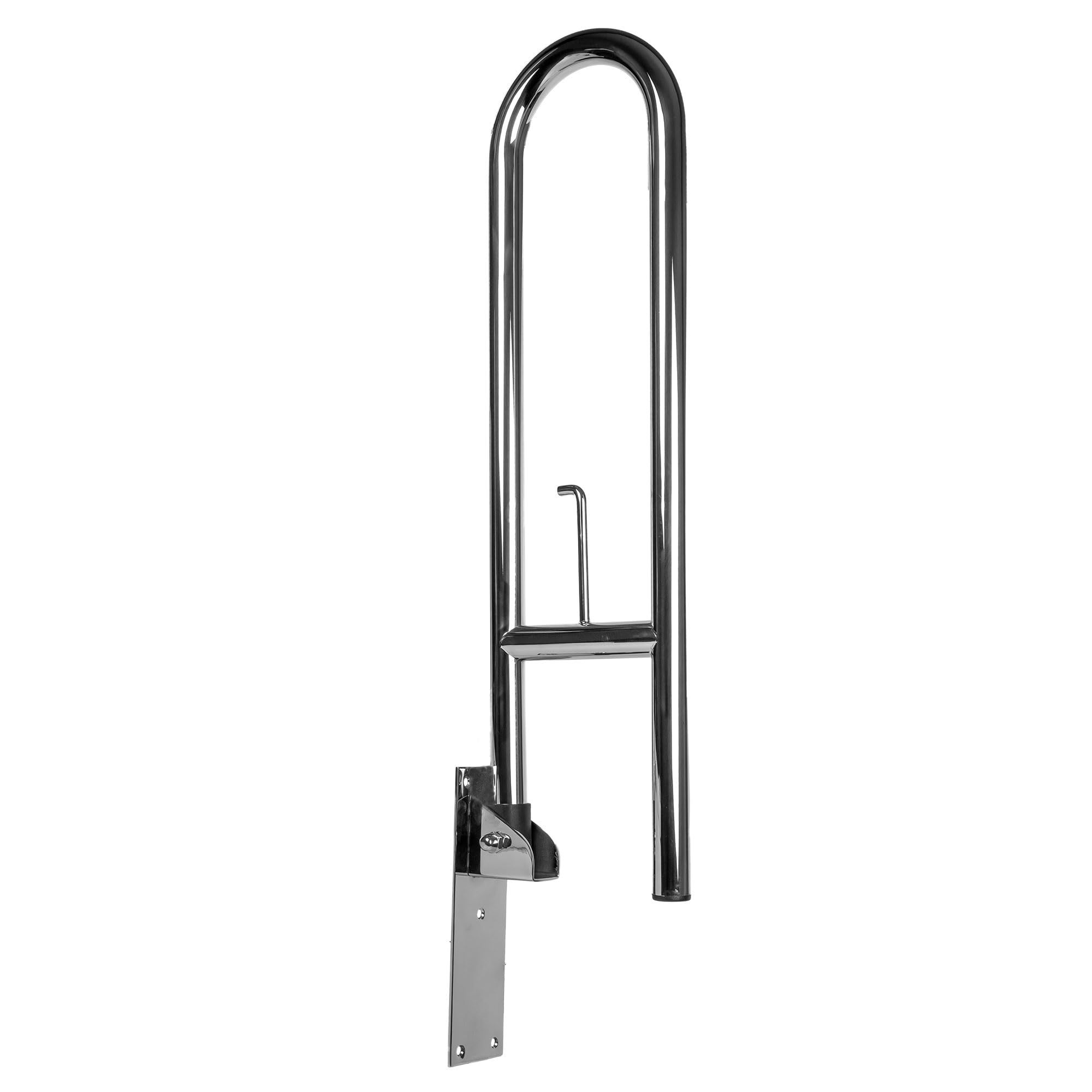 Cofan Barra de Apoyo Abatible Vertical con Accesorio para Papel Higiénico | Medida: 74 cm de largo y 3,2 cm de diámetro