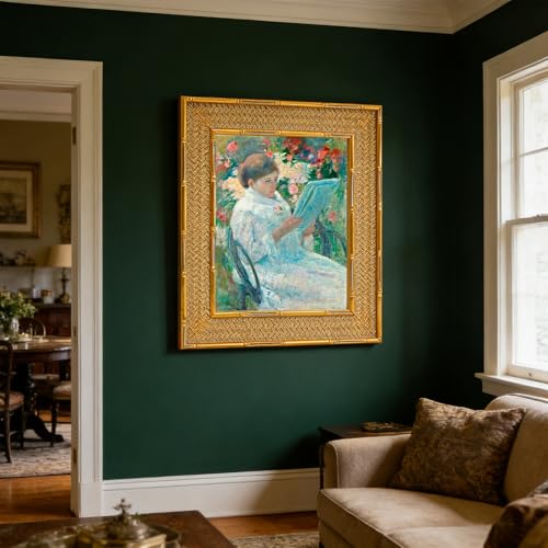 WEITAVAS 12x16 Ornate Antique Gold Wood Floating Frame for Canvas Art, Vintage Frame for Oil Paintings & Artwork, Vintage Museum-Style Frame(12x16") by WEITAVAS - Used condition - Image 5