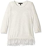 Derek Heart Girls' 3/4 SLV Hi-lo Top W/Lace Ruffle Flounce