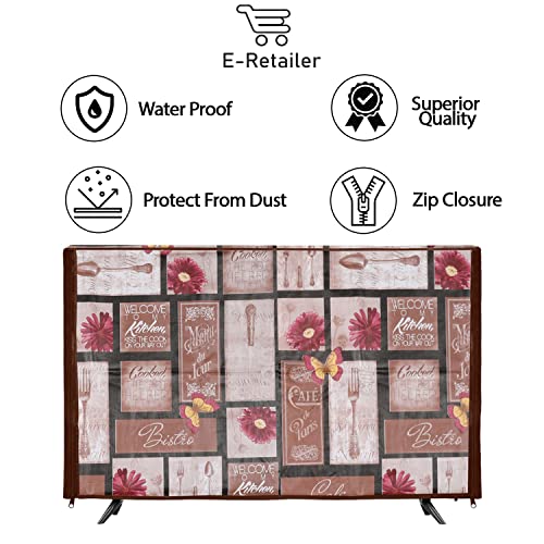 Image of Transparent LCD /LED T.V Protector Cover with Zipper Enclosure for 26 Inch Suitable for All Major Brand & Model (Size-25.5.3x17 Inches, Color-Brown)