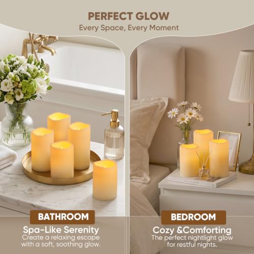 Raycare Velas eléctricas LED con temporizador y control remoto para exterior 7