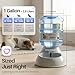 Flexzion Automatic Dog Water Bowl Dispenser for Cat Pet (1 Gallon Dispener Water Jug) - Gravity Feeder Auto Replenish Waterer Drinking Bowl Fountain Bottle Dish Stand