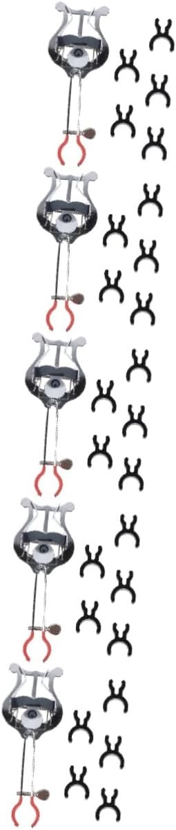 SAFIGLE 5sets Trumpet Sheet Music Clip Holder Lightweight Lyre Stand for Marching Bands Wear-resistant Accessory for Trumpet Players Lyre