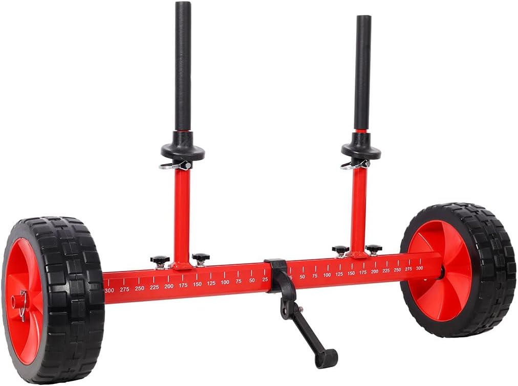 Kayak Cart Dolly, Heavy-Duty Plug-in Kayak Cart Dolly with 10 Inch Airless Wheels and Width Adjustable,Sit On Top Kayak Cart with Kickstand Kayak Trolley for Carrying Kayaks Canoes