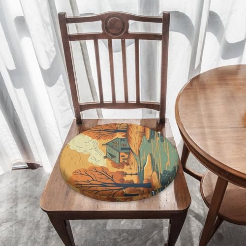Coussin de chaise rond respirant solide finitions haut de gamme - 8