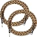 Fender 18.6-Foot Professional Instrument Cable, Straight-Angle, Desert Camo - 2 Pack