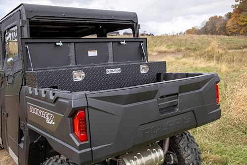 Bed Box UTV/SxS - Diamond Plate Aluminum - Lockable, Weatherproof, Durable, Easy-Access Storage - Can Am Commander, Polaris Xpedition, General, SP Ranger 570, Ranger 500, CF Moto Uforce 600/800 by Kolpin - Image 4
