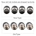 Ylwxzenith 4pcs 1.98in Stainless Steel Boat Trailer Bearings with Protective Cover, Hub Bearing Kit for 4 and 5 Bolt Hubs, Extends Bearing Life, Water and