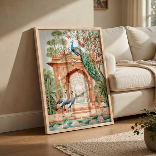 Image of kotart Indian Traditional Art Wall Painting Home Decoration With Frame For Living Room Bed Room Hotel Wall Decor Digital Reprint Engineered Wood (19x25 inch)