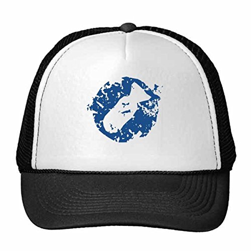 Chapeau de maille de nylon symbole de paix casquette de camionneur ronde réglable