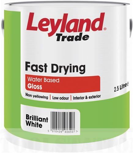 Leyland Trade Fast Drying Water Based Gloss Brilliant White 2.5L
