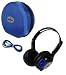1 Kid Sized Wireless Infrared Universal Car DVD IR Automotive Colored Adjustable 2 Channel Headphones With Case and 3.5mm Auxiliary Cord