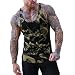Produktbild Battnot Herren Tank Top Sommer Camouflage Patchwork Bequem Sport Ftiness Muscle Bodybuilding Training Slim Fit Ärmelloses Tasche Weste T-Shirt, Männer Pullover Pulli Hemd Bluse Mens Vest M-3XL Schwarz