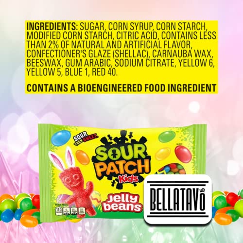Easter Jelly Beans Bundle. Includes Two Bags Of Jelly Beans Easter Candy Plus A Bellatavo Refrigerator Magnet! (Sour Patch Kids Jelly Beans) #TOP3