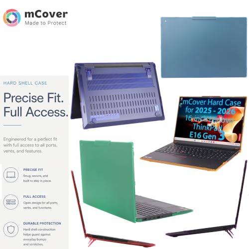 Carcasa protectora ThinkPad E16 Gen 3 mCover policarbonato transparente de 16 pulgadas 5