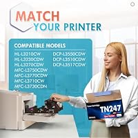 TN-243CMYK MFC L3750CDW TN247 Toner für MFC-L3770CDW DCP-L3550CDW 5er-Pack – Ansicht 2