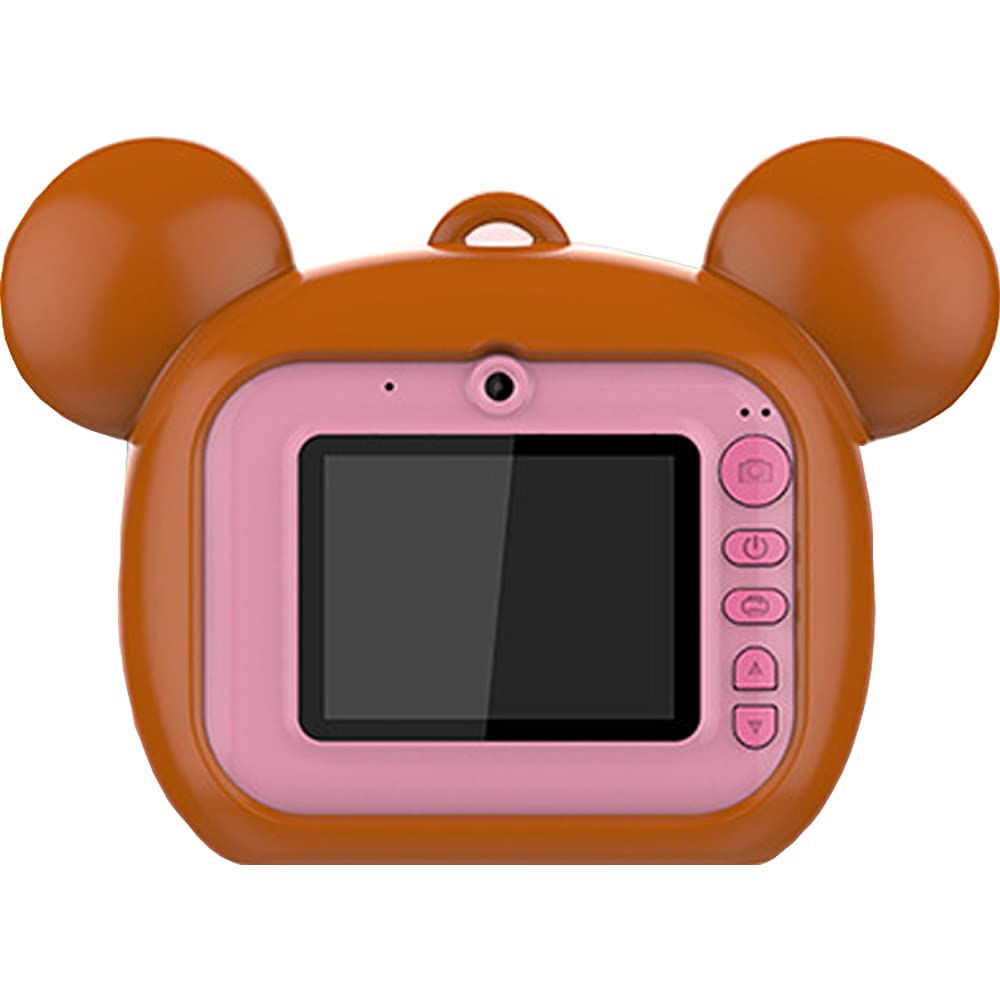 Macchina fotografica portatile per bambini, stampante fotografica istantanea per bambini, fotocamera digitale con selfie video con schermo da 2,0 pollici video HD 1080P per ragazze(16G, rosa)