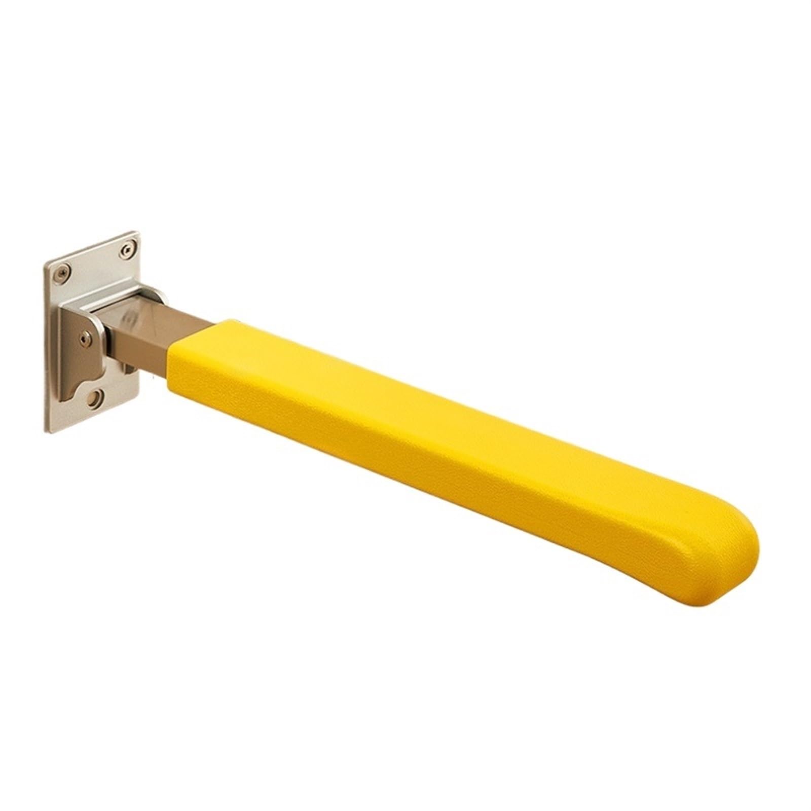 Barra abatible baño Mango Plegable de 24 Pulgadas, Agarre Inodoro Grueso Antideslizante Seguridad montado en la Pared for Herramienta Asistente Superior Amarillo