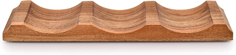 EDHAS Tabletop Wine Racks Acacia Wood Countertop Cabinet Wine Holder Wine Storage Shelf for Kitchen Bar, Pantry, Wine Cellar, Basement (12" X 4" X 1")