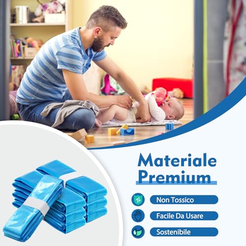 ZYKORT 8 recambios para contenedor de pañales, antiolores e inodoros, bolsas para pañales compatibles con Tommee Tippee, Foppapedretti, Twist & Click - imagen 6