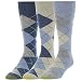 Gold Toe Men's Classic Cotton Argyle 3-Pack Sock, Chambray/Oatmeal Heather/Denim, Shoe Size: 6-12 1/2