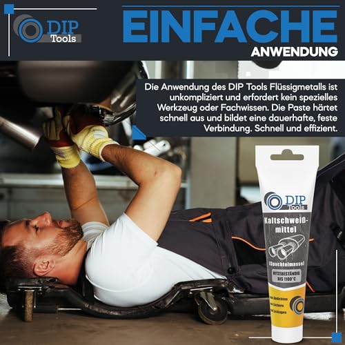 Miniatura 5 de Dip Tools Soldadura En Frío, 150 G, Resistente A La Corrosión Y Al Calor Hasta 1100 C, Pasta De Reparación, Pegamento Para Metal, Para Acero Y Aluminio
