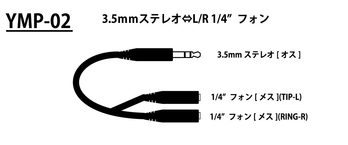 (未使用･未開封品)　TECH 変換ケーブル オス ミニ ステレオ X 1⇔メス標準モノ X 2 YMP-02 p1m72rm Amazon.co.jp: TECH 変換ケーブル オス ミニ ステレオ X 1⇔メス標準