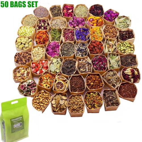 Set de flores secas artesanal 50 bolsas miniatura 2