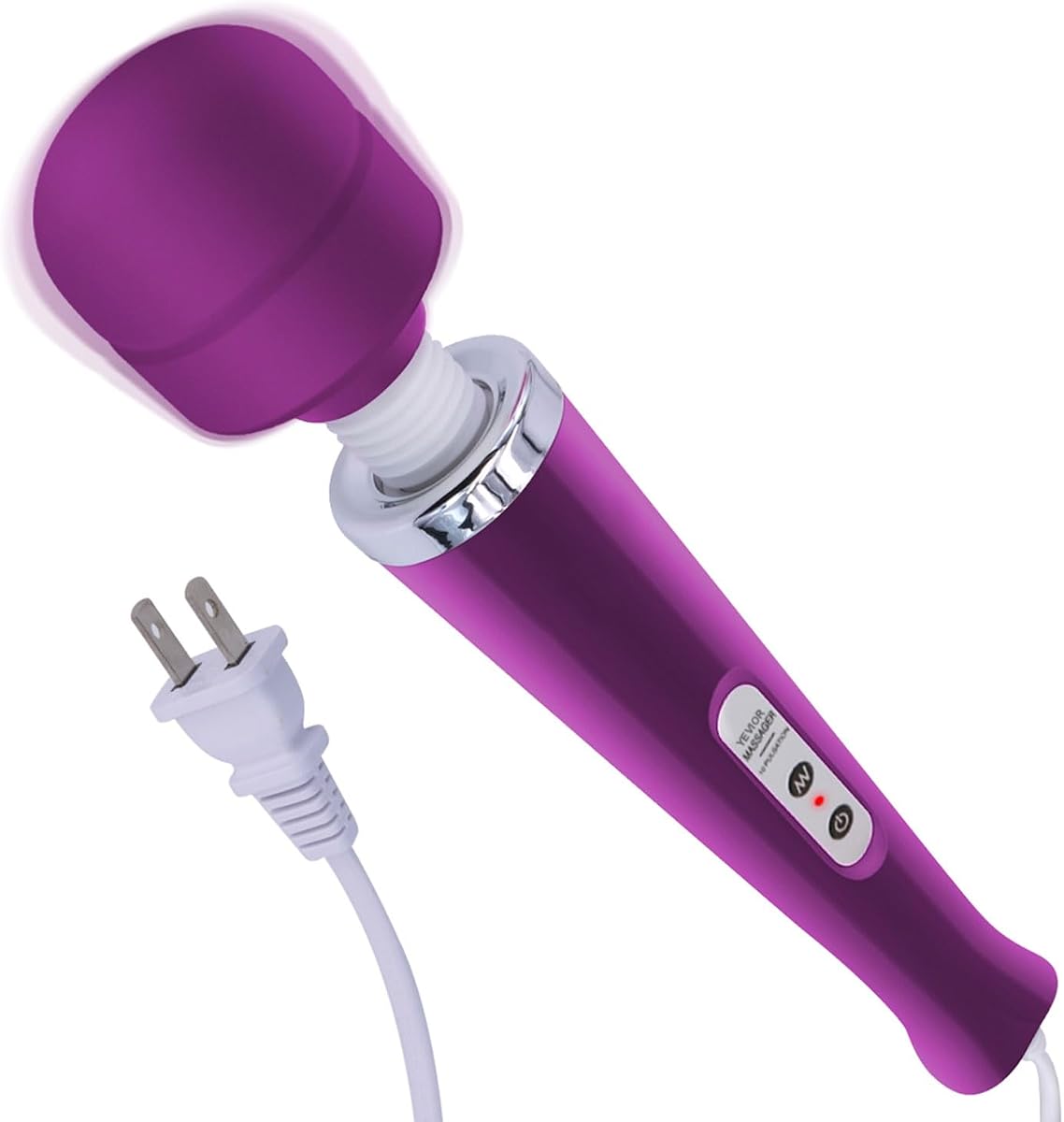 Wired Powerful Handheld Massager with Strong Vibration for Women | 10 Pulse Settings Strong Vibration Personal Total Body Therapy Massager for Sports Recovery, Muscle Aches, Body Pain (Purple)